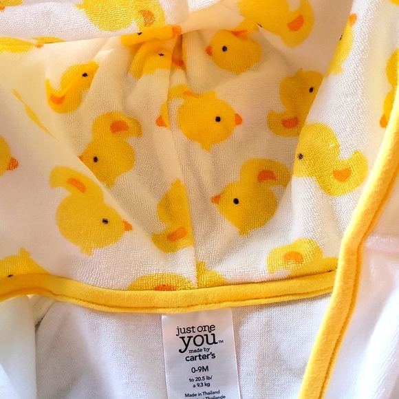 Carter's white terry robe with duck detail - Picture 5 of 5